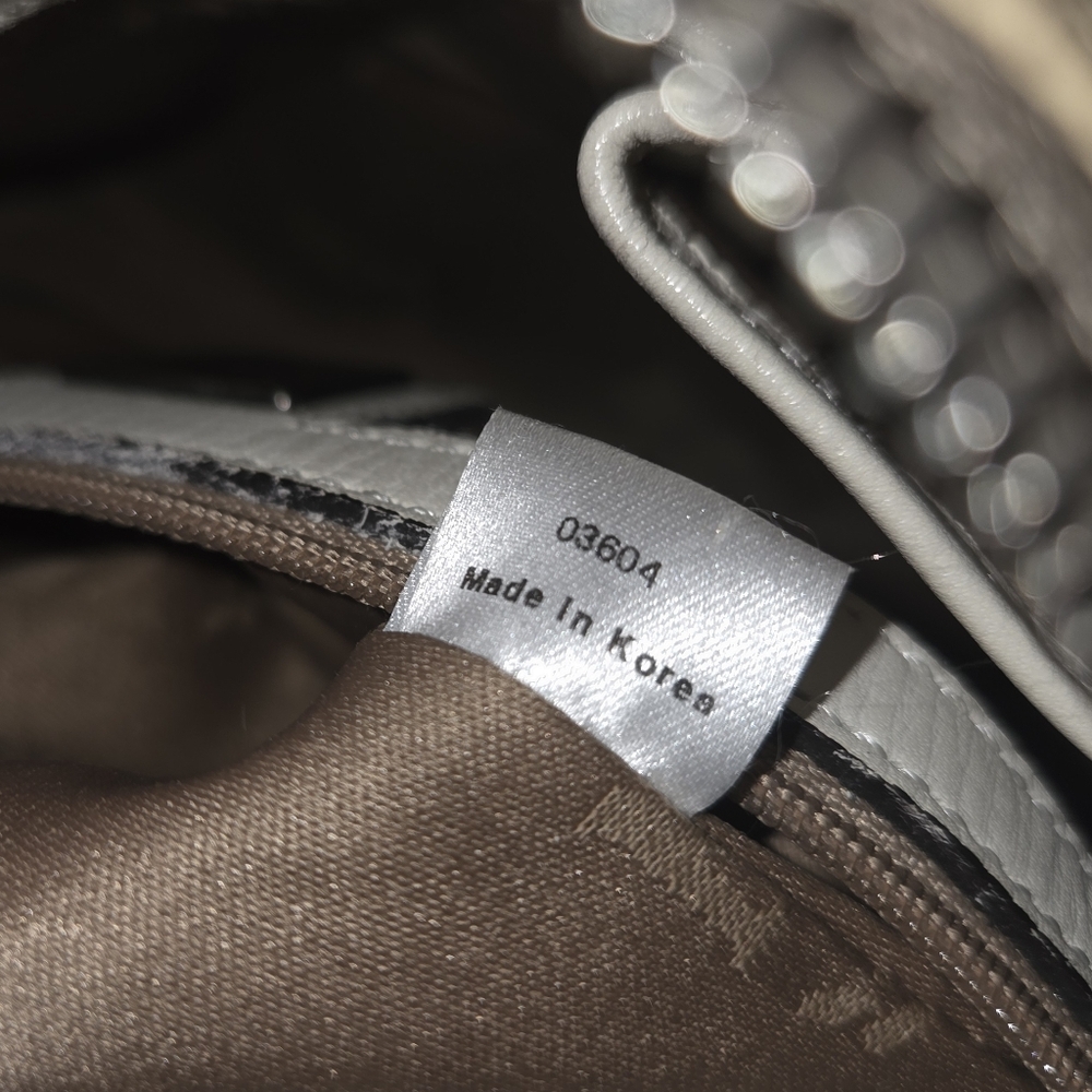 MCM Brown Monogram Satchel with Cream Trim - Picture 12 of 15